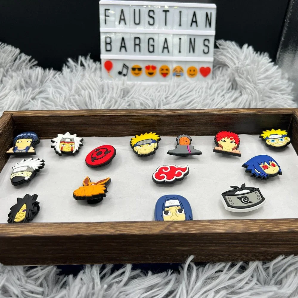 😈NEW 14 PC Anime Shoe Charms for Crocs, Purses, Bracelets, Wristbands, & More😈 - Picture 1 of 2